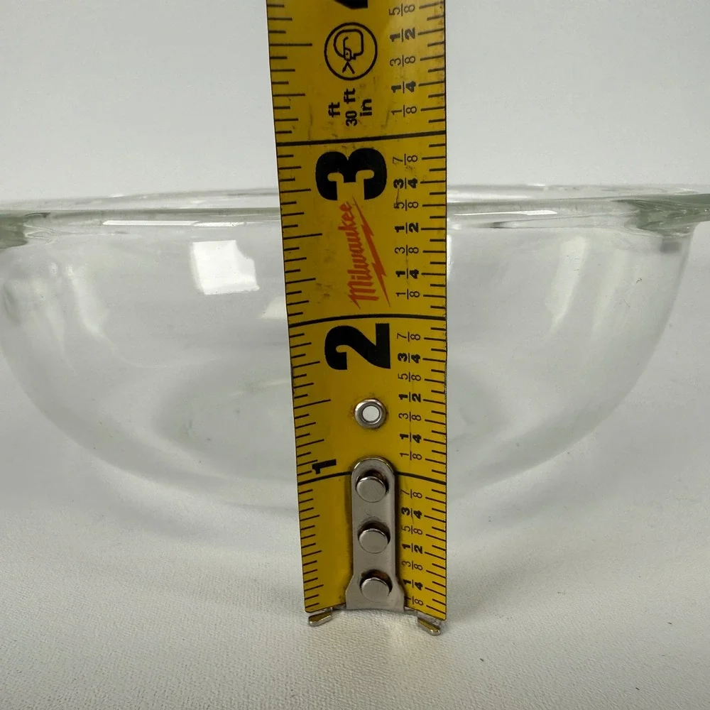 Vintage Pyrex 022 1 QT Clear Glass Round Casserole Dish with Lid Made in USA